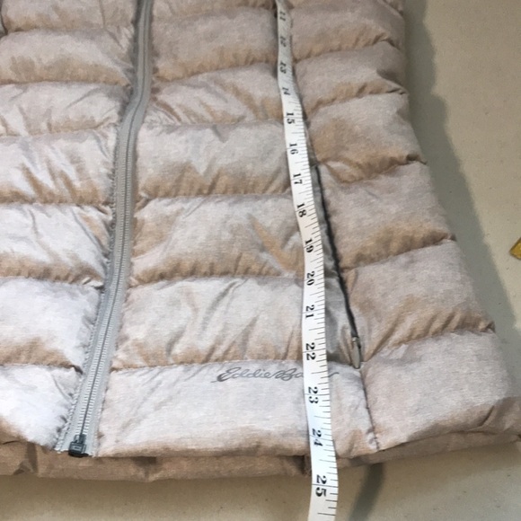 Eddie Bauer Womens Goose Down Puffer Vest Jacket Size XS Light Gray - Picture 10 of 11